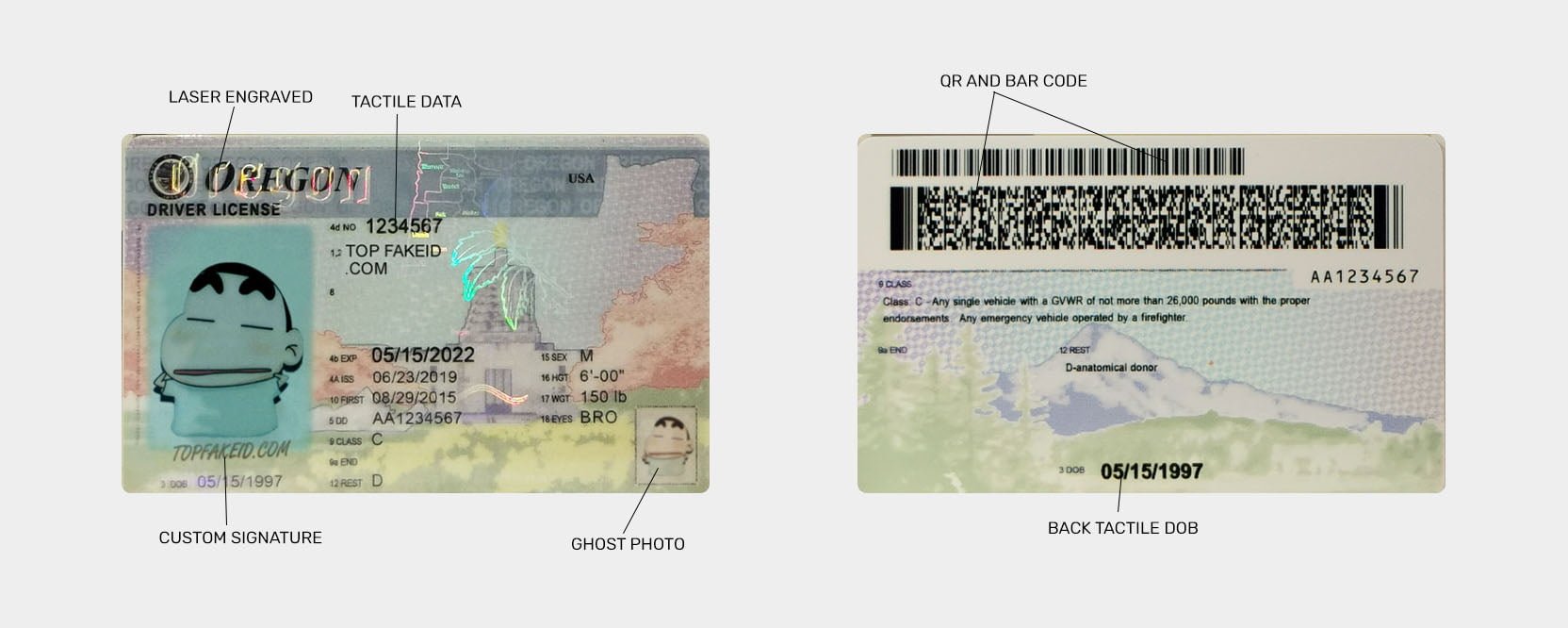 Oregon ID - Buy Scannable Fake ID - Premium Fake IDs