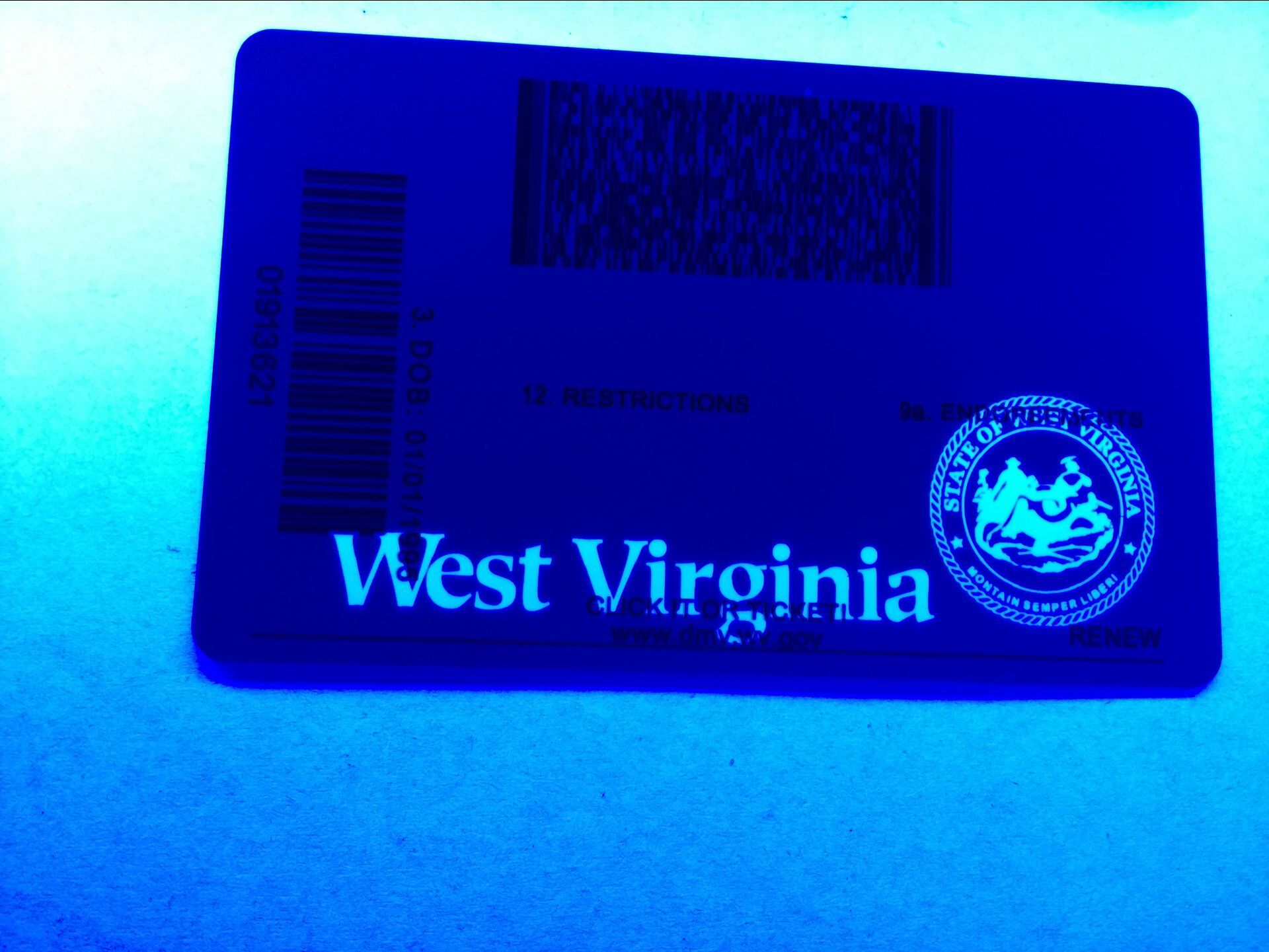 West Virginia ID - Buy Scannable Fake ID - Premium Fake IDs