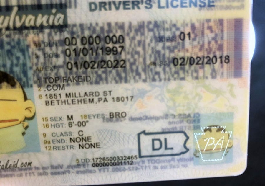 Pennsylvania ID - Buy Scannable Fake ID - Premium Fake IDs